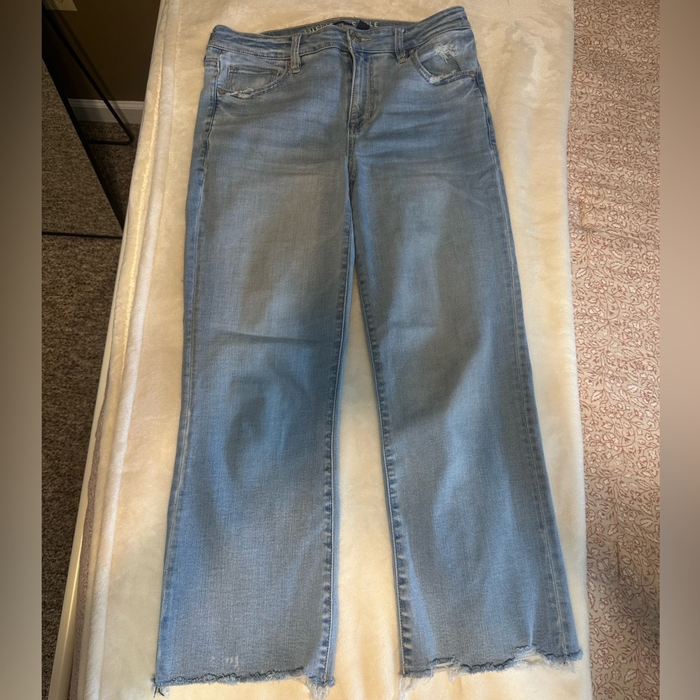 American Eagle Next Level High-Waisted Kick Bootcut Crop Jean